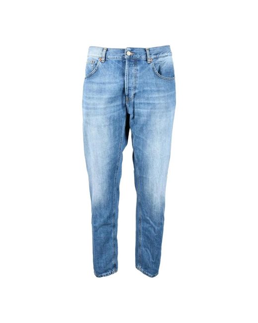 Dondup Katoenen Jeans Met Knoopsluiting in het Blue voor heren