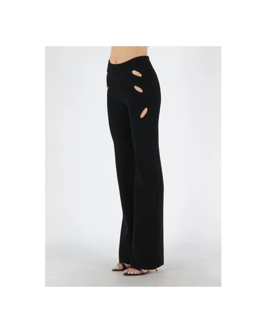 Dion Lee Black Wide Trousers