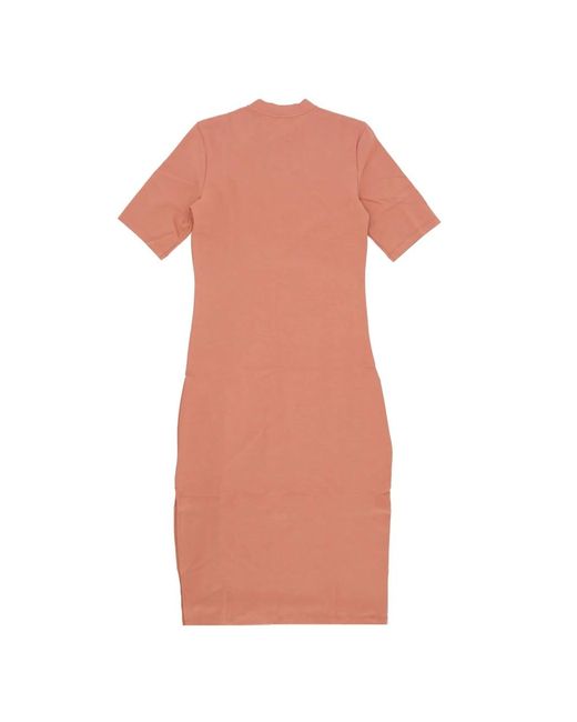 Nike Fitness ,Roze ,Nylon Essentiële Midi Jurk Terra Blush in het Pink
