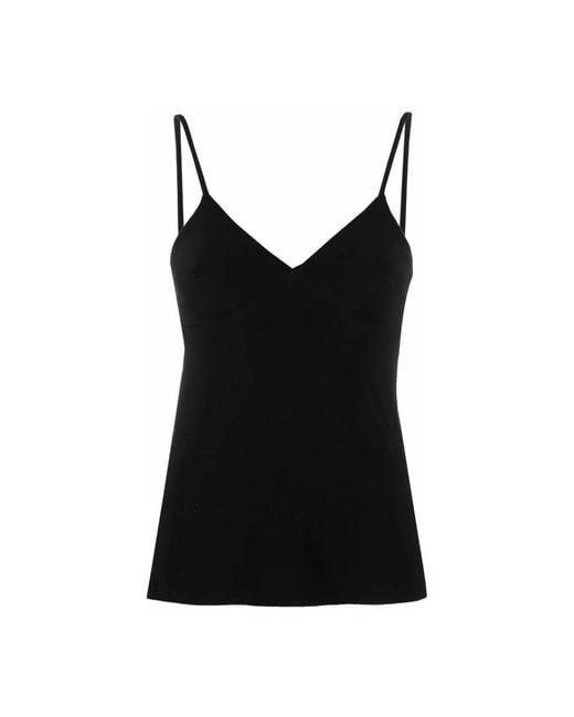 Norma Kamali Black Sleeveless Tops