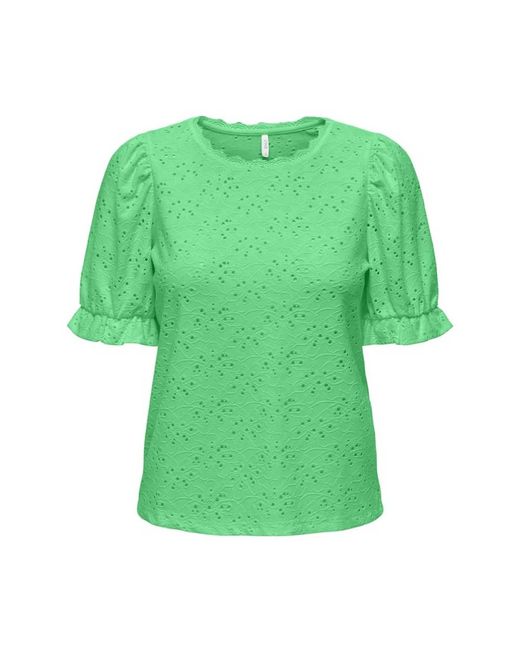 ONLY Green Puff sleeve t-shirt