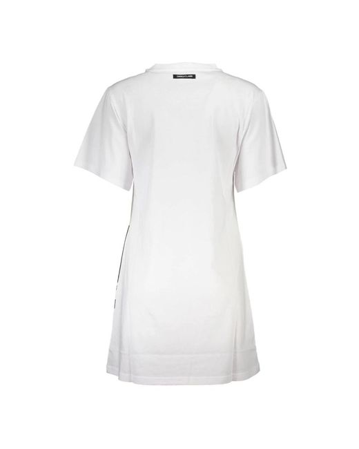 Roberto Cavalli White Cotton Dress