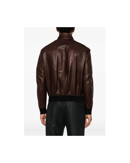 Tagliatore Brown Leather Jackets for men