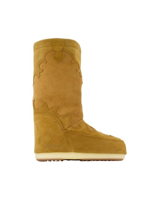 Moon Boot Brown Braune leder icon stiefel