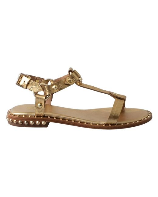 Ash Flat Sandals in het Metallic