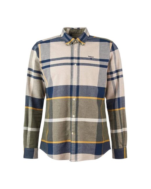 Barbour Overhemden ,Veelkleurig ,Katoen Tartan Overhemd Met Lange Mouwen in het Blue voor heren