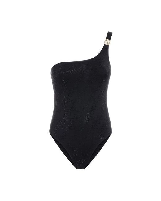 Guess Badmode ,Zwart ,Spandex One-Shoulder Badpak in het Black