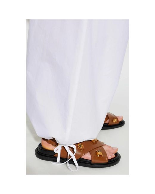 Marni Brown Flat Sandals