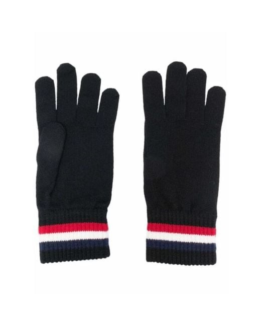 Moncler Black Gloves for men