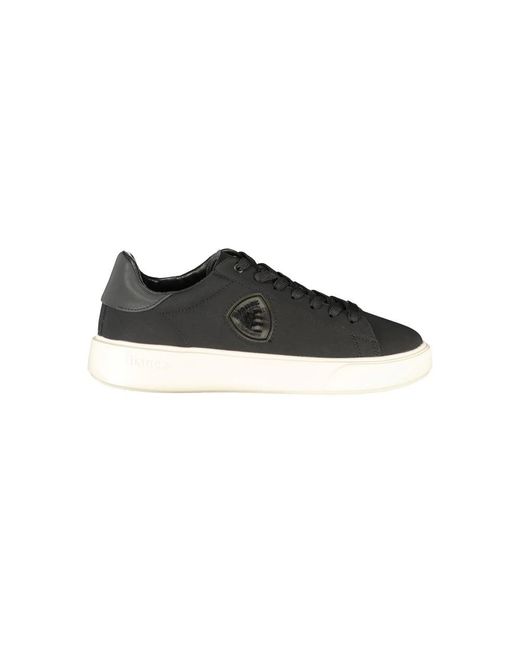 Blauer Leather Sneaker in Black für Herren
