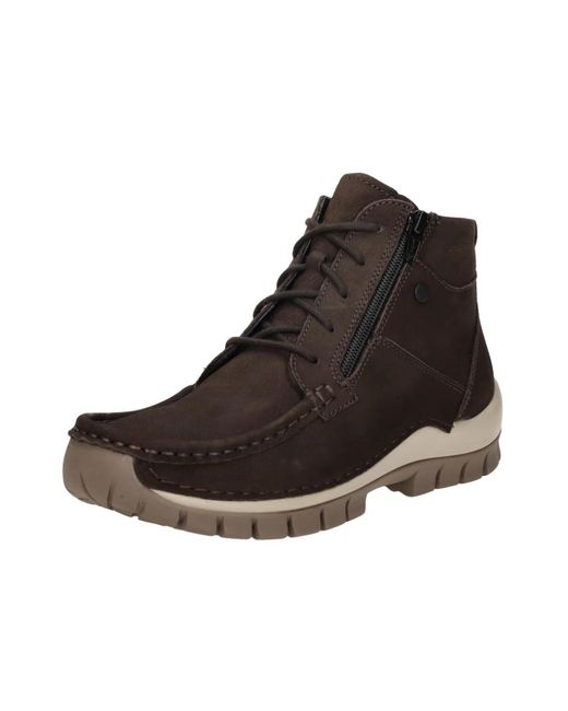 Wolky Boost Veterschoenen Hoog in het Brown