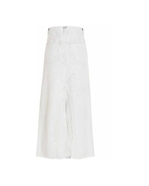 Maison Margiela White Denim Skirts