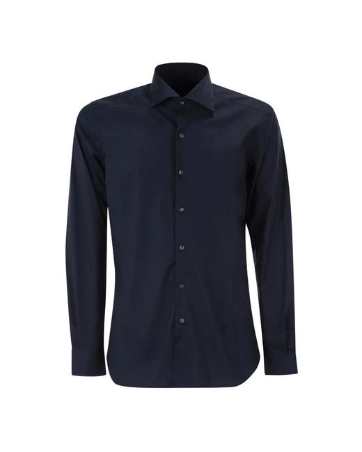 Fay Overhemden ,Blauw ,Katoen Regular Fit Overhemd in het Blue voor heren