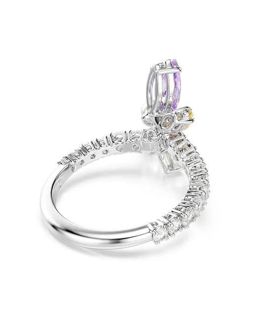 Swarovski Purple Ring Mit Libellenmotiv