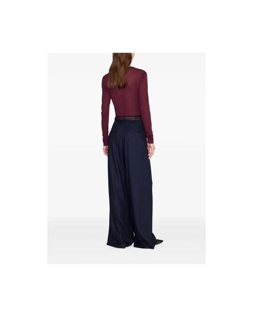 Anine Bing Purple Round-Neck Knitwear