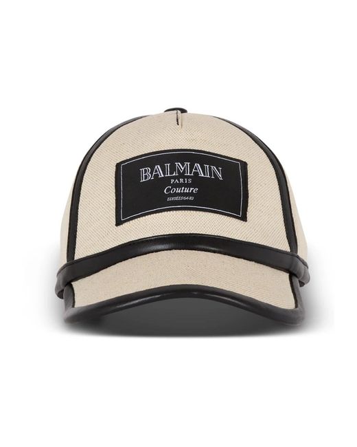 Balmain R canvas-visier mit platte in Black für Herren