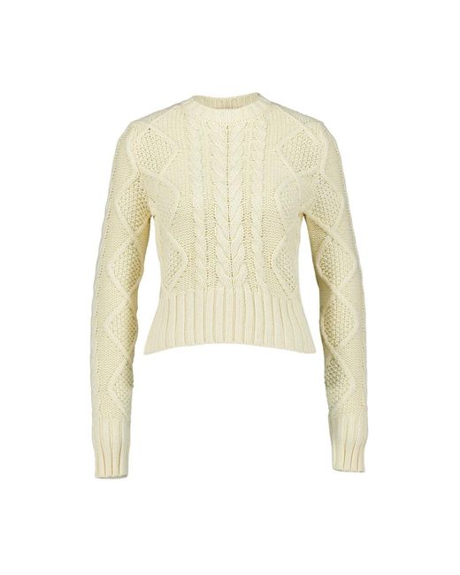 Zimmermann Natural Cremefarbener Zopfmuster-Pullover