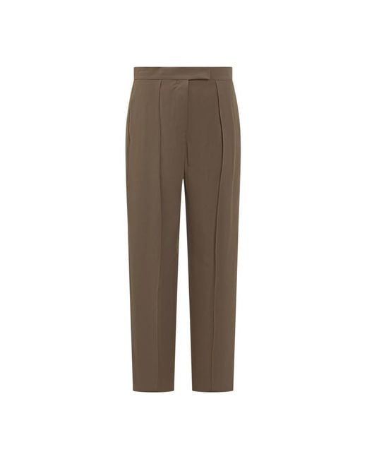 Ferragamo Brown Straight Trousers