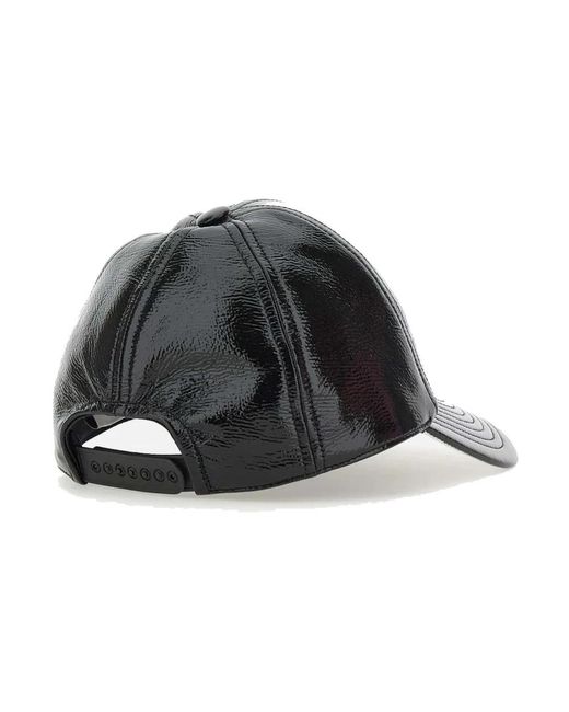 Courreges Accessoires ,Zwart ,Reedition Vinyl Baseball Cap in het Black