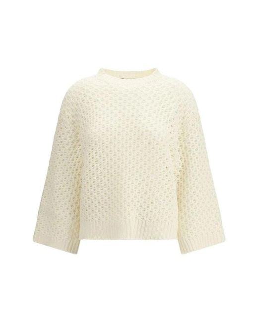 Fabiana Filippi Natural Round-Neck Knitwear