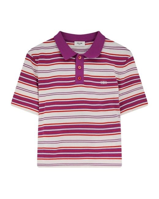 Céline Pink Polo Shirts