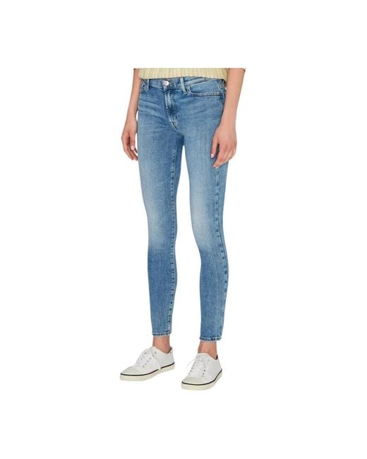 7 For All Mankind Blue Skinny Fit Jeans