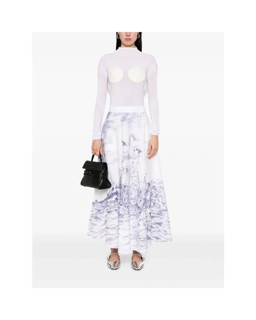 Maxi Skirts Moschino de color Blue