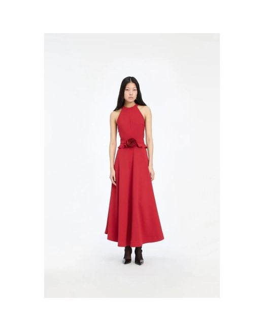 ROTATE BIRGER CHRISTENSEN Red Midi Dresses