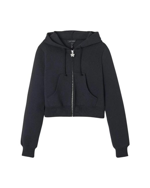 Marc Jacobs Hoodies & Sweatvesten ,Zwart ,Katoen Zwarte Leren Mini Tote Tas in het Black