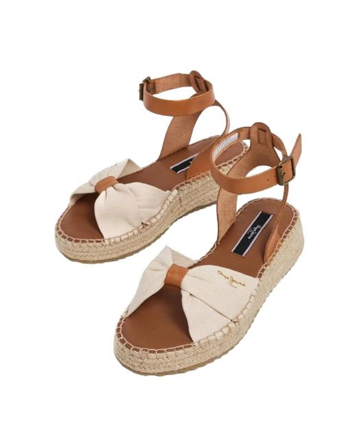 Pepe Jeans Brown Flat Sandals