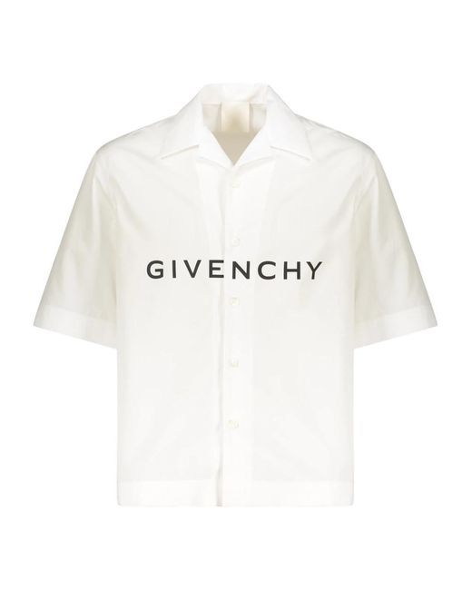 Givenchy White Short Sleeve Shirts for men