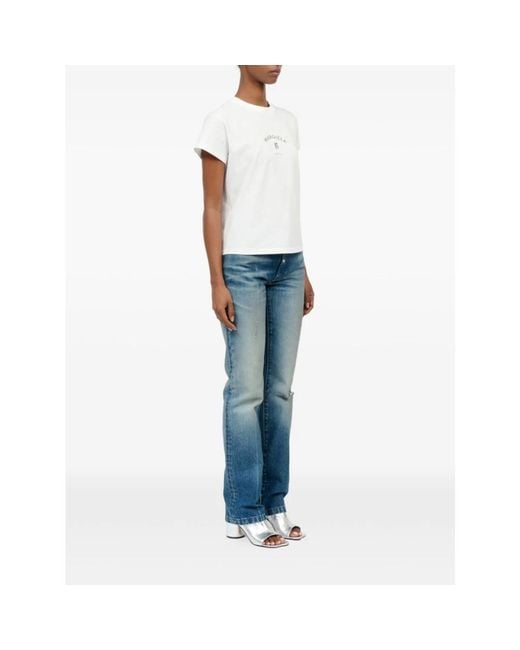 MM6 by Maison Margiela White T-Shirts