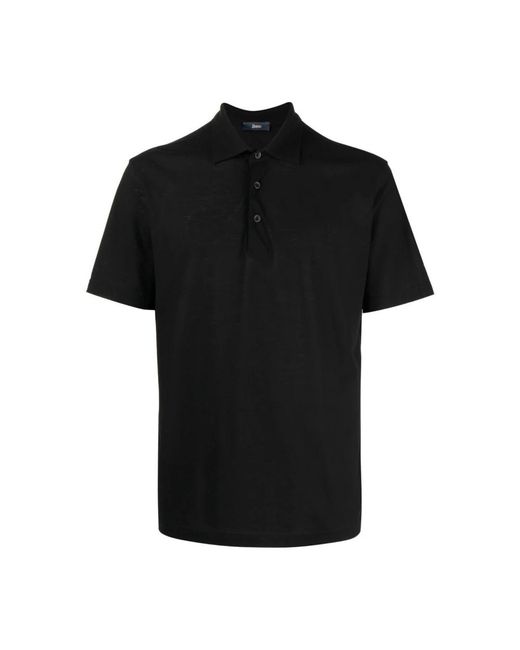 Herno Tops ,Zwart ,Katoen Polo Shirt in het Black voor heren