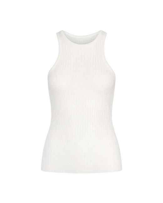 Envelope Tops ,Gestructureerde Racer Tank Top Zomer Essential in het White