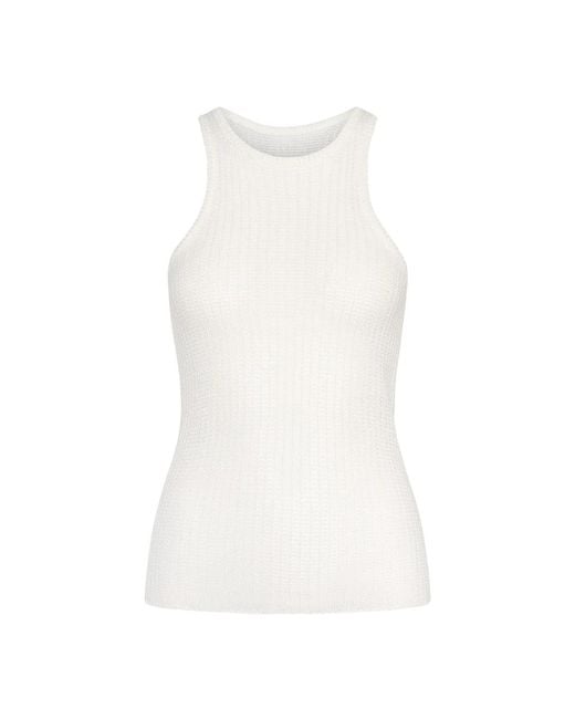 Envelope Tops ,Gestructureerde Racer Tank Top Zomer Essential in het White