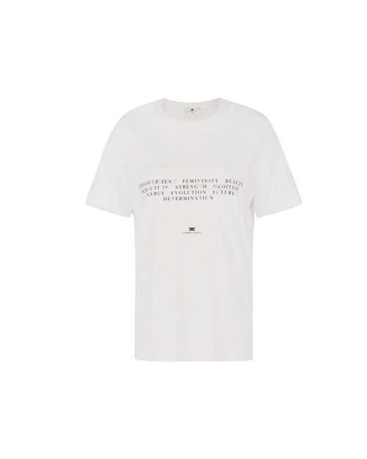 Elisabetta Franchi White T-Shirts