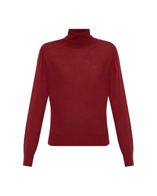 DSquared² Truien & Vesten ,Rood ,Wol Wollen Trui in het Red