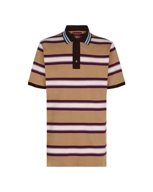 Gucci Brown Polo Shirts for men