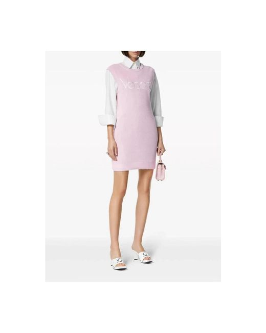 Versace Pink Knitted Dresses