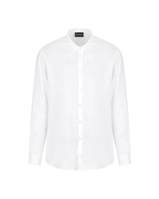 Emporio Armani White Formal Shirts for men