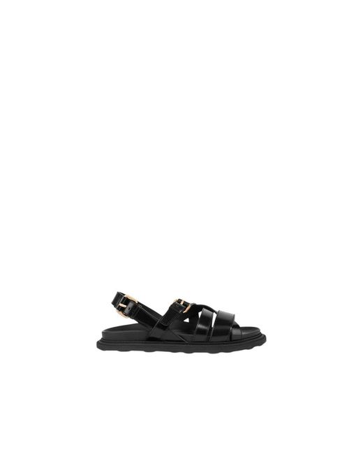 Moschino Black Flat Sandals