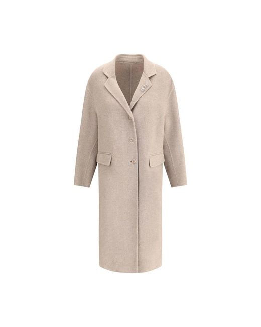 Single-Breasted Coats di Ermanno Scervino in Natural