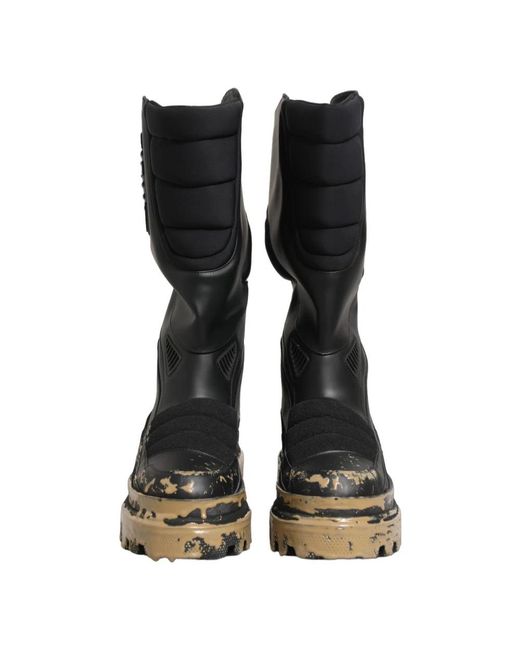 Dolce & Gabbana Black High Boots for men