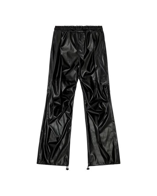Trousers > wide trousers DIESEL en coloris Black