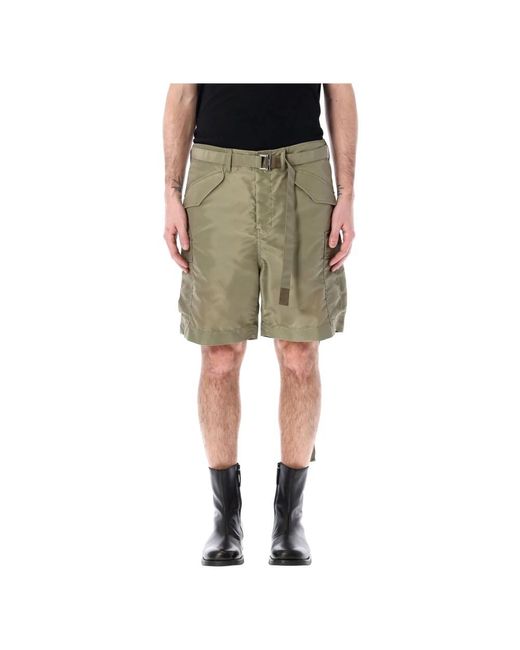 Sacai Green Casual Shorts for men