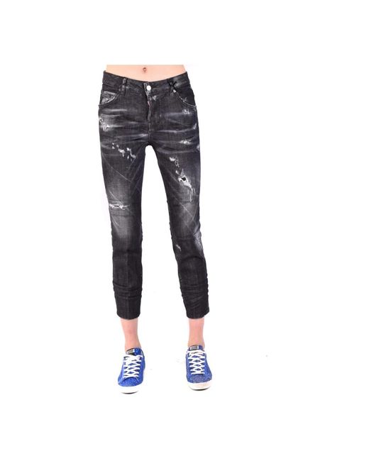 DSquared² Blue Cropped Jeans