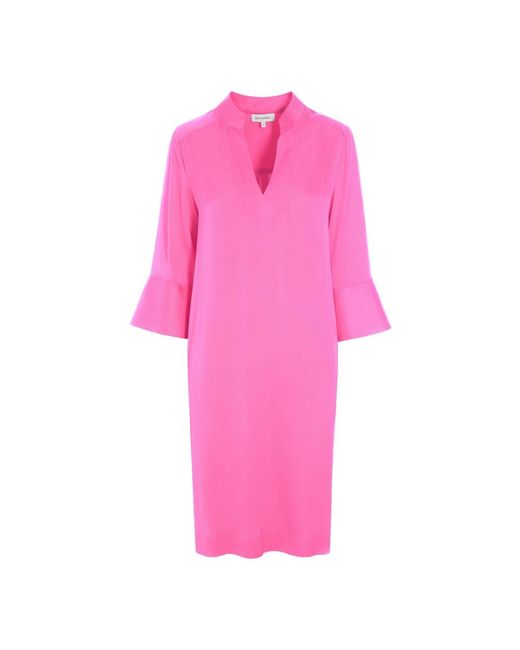 Vestido de seda con mangas anchas Dea Kudibal de color Pink