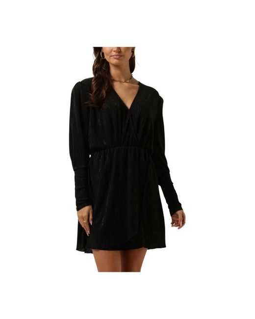 Alix The Label Black Glitzer-Strickmini-Kleid