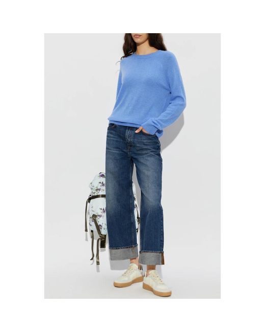 Cropped Jeans Samsøe & Samsøe de color Blue