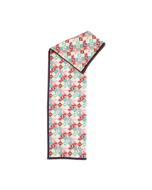 Silky Scarves Fendi de color White